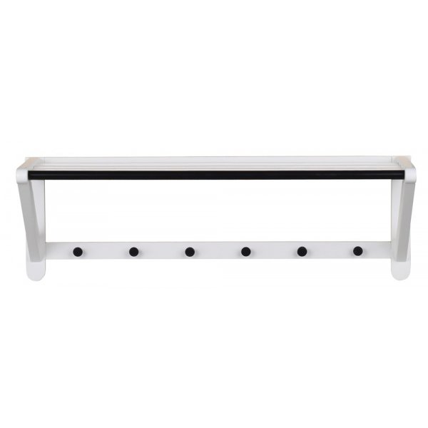 Confect hattehylle 80x26 - Hvit/sort Confect hattehylle 80x26 - Hvit/sort