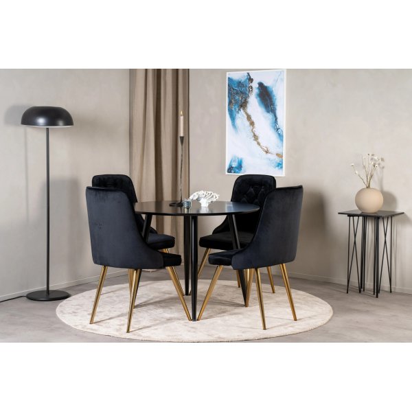 Paradis spisebord, 100 cm - Svart Paradis spisebord, 100 cm - Svart