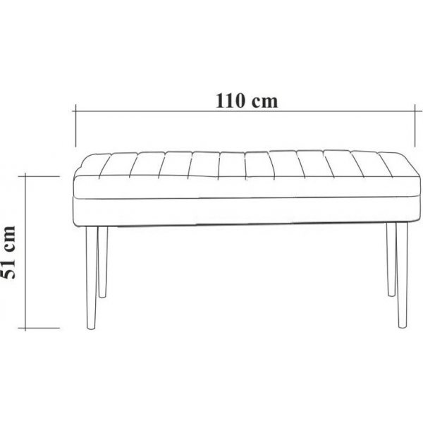 Vina benk - Valnøtt/mørk blå Vina benk - Valnøtt/mørk blå