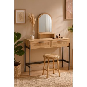 Carmen toalettbord 104 x 35 cm - Beige/svart Carmen toalettbord 104 x 35 cm - Beige/svart