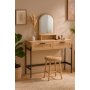 Carmen toalettbord 104 x 35 cm - Beige/svart