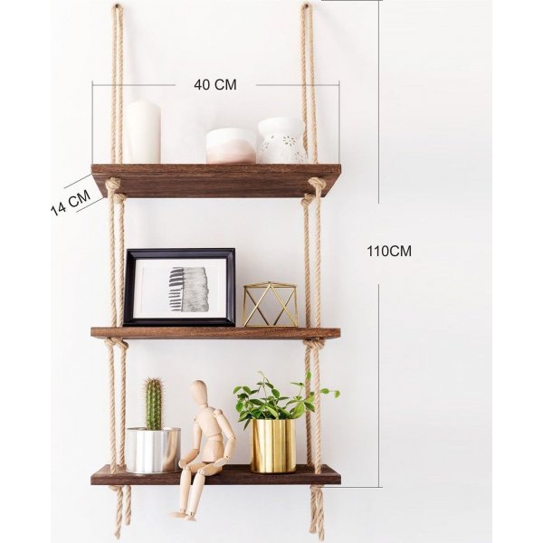 Abstrakt vegghylle 41 - Valnøtt Abstrakt vegghylle 41 - Valnøtt