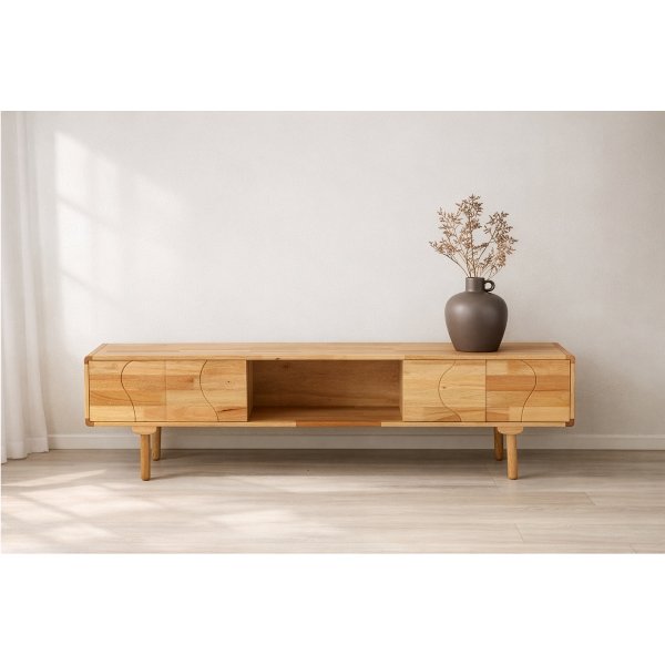 TV-benk Sk�rhamn 200x45 cm - naturgummitre