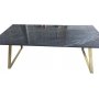 Spisebord Duffy 200 cm - Matt Messing / Marmor