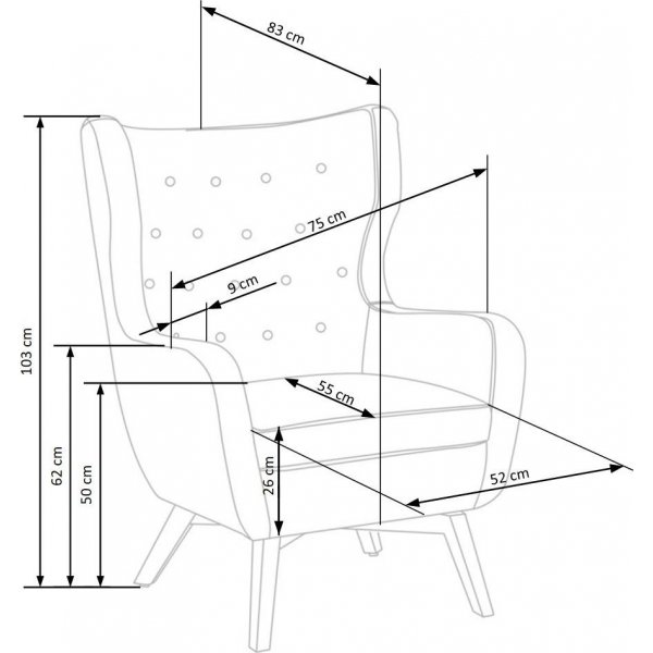 Goodman lenestol - Grå Goodman lenestol - Grå
