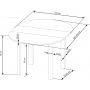 Spisegruppe Berivan 102-142 cm eik/hvit med 4 Industry-stoler i brstet stl