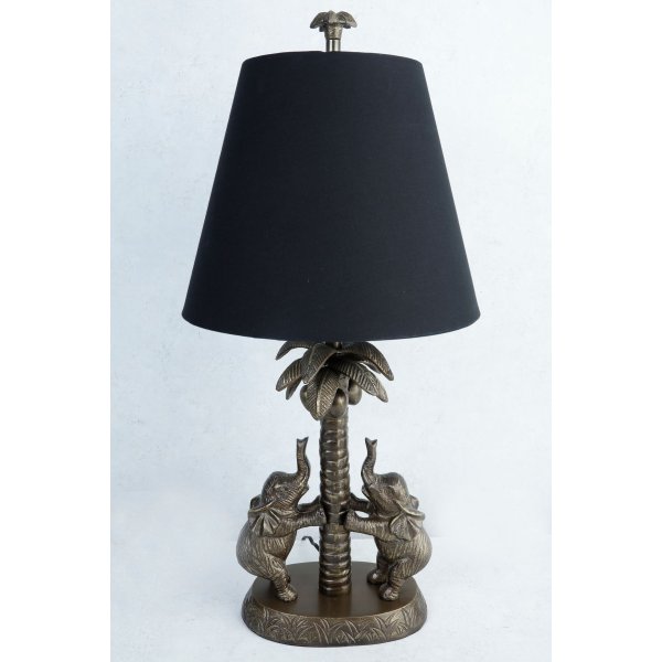 Elefant Bordlampe med skjerm - Vintage