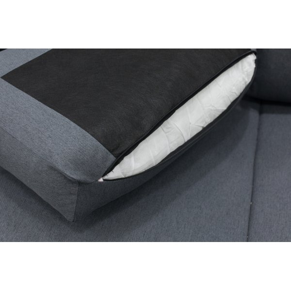 Solna mørkegrå vendbar U-sofa 367 cm + Møbelføtter Solna mørkegrå vendbar U-sofa 367 cm + Møbelføtter