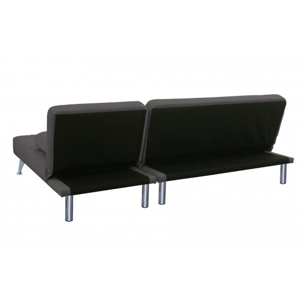 Sovesofa med divan brun flyel 198 cm