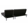 Sovesofa med divan i brun flyel