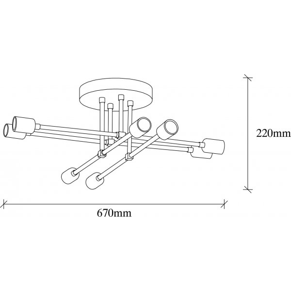 Eksos taklampe 1321 - Vintage