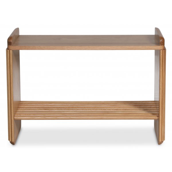 Posh benk med skohylle - Lakkert eik + Tekstilpleie for møbler Posh benk med skohylle - Lakkert eik + Tekstilpleie for møbler