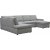 Trn gr U-sofa kabriolet med oppbevaring - vendbar + Flekkfjerner for mbler