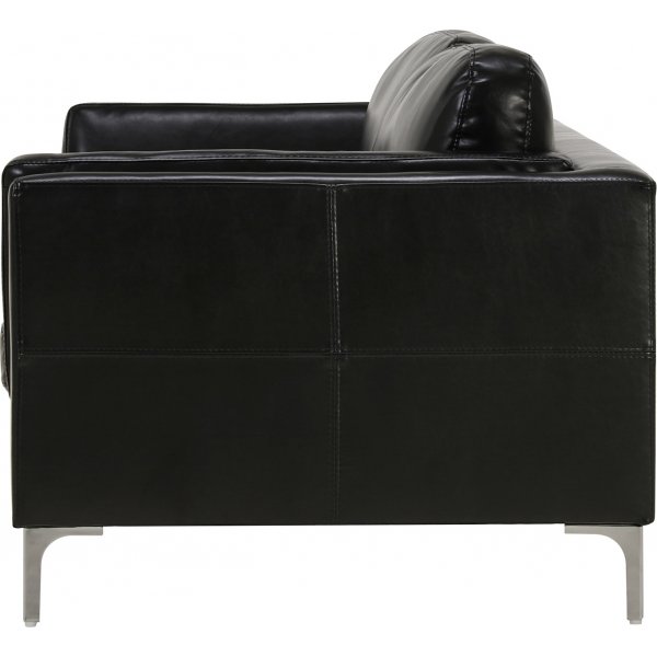 Sofa 3-seter sort PU - Cansas