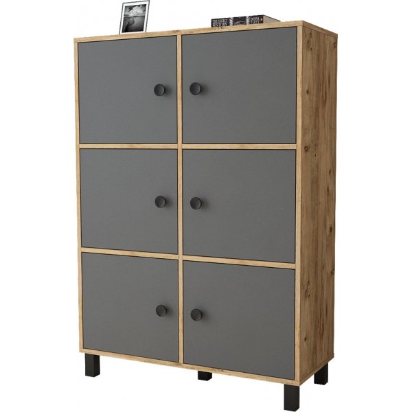 Vilamo skap 48 - Furu/antrasitt