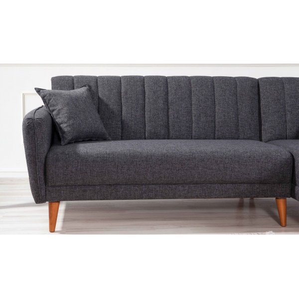 Aqua divansovesofa, høyre - Mørkegrå Aqua divansovesofa, høyre - Mørkegrå