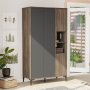 Aristo garderobe - Brun/antrasitt