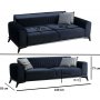 Lisa 3-seters sovesofa - Marinebl