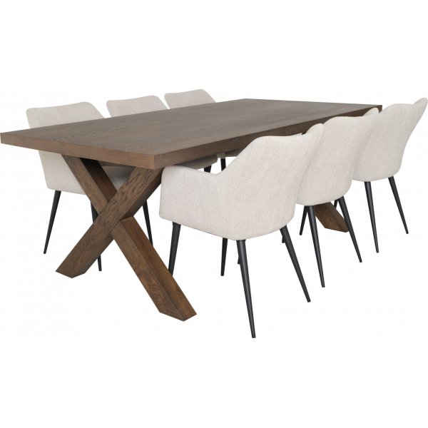 Zion spisebord 200 x 100 cm - Brunoljet eikefiner Zion spisebord 200 x 100 cm - Brunoljet eikefiner