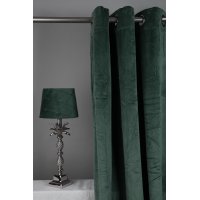 Fløyel Par gardiner 240x140 cm - olivengrønn