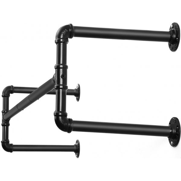 Commander klesstang, 2-pakning - Svart Commander klesstang, 2-pakning - Svart