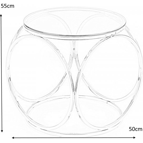 Harlow salongbord Ø50 cm - Krom Harlow salongbord Ø50 cm - Krom