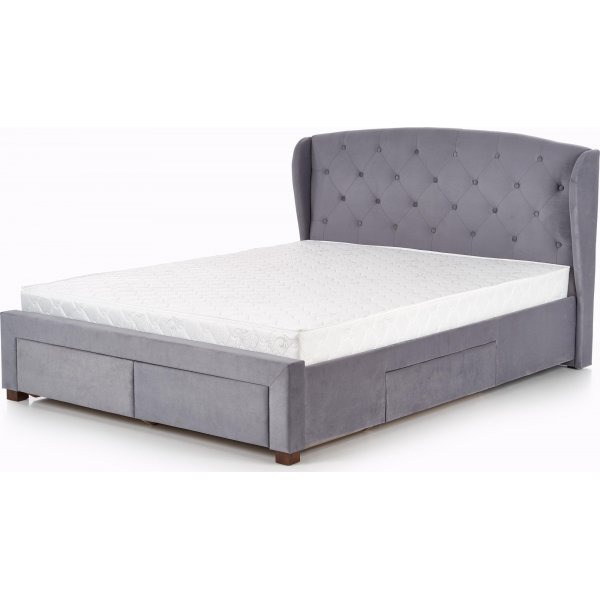 Binta sengeramme - Grå/valnøtt Binta sengeramme - Grå/valnøtt