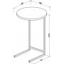 Mitazor sidebord 38 cm - Marmor/sort