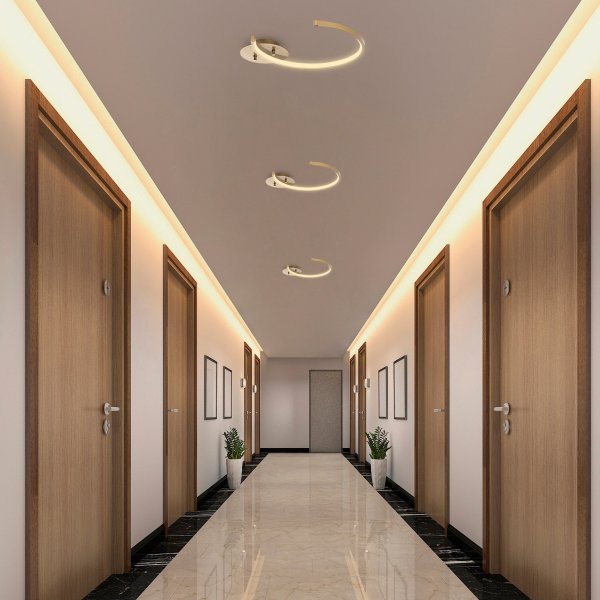 Luno taklampe - Gull