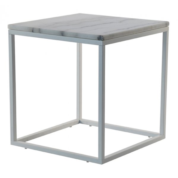 Accent sofabord 50 - Hvit marmor