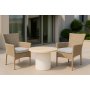 Spisegruppe med 2 stoler og spisebord 80 cm beige/rotting - Merca/Tor
