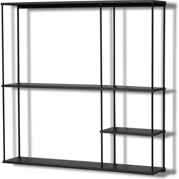 Trix vegghylle 60x60 cm - Svart metall