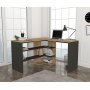 Stylo hjrne skrivebord 120/120x45 cm - Safir/antrasitt