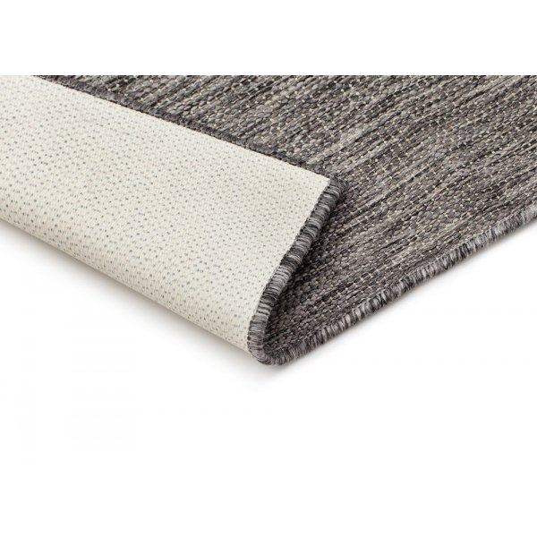 Flatvevd teppe Sandby Stjerne - Gr/hvit