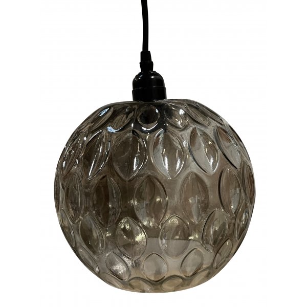 Vinduslampe Drop - Rykfarget glass
