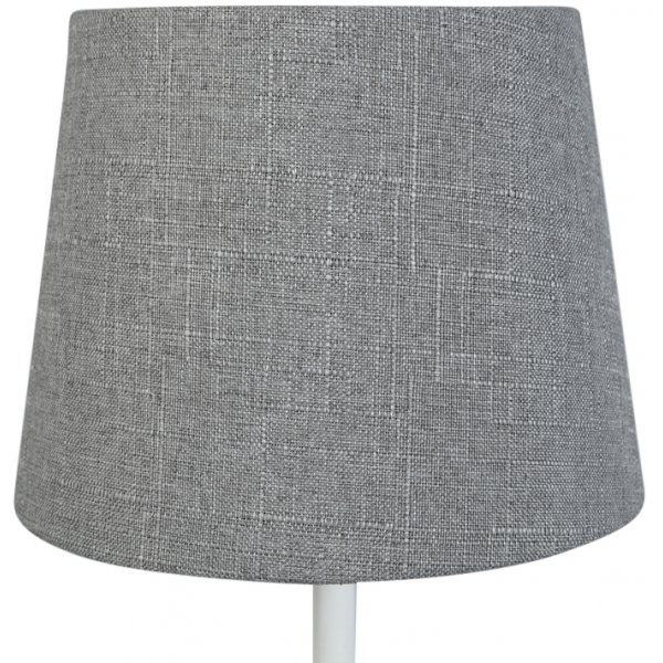 Rund lampeskjerm 18x23x18 cm - Gr (grovt linty)