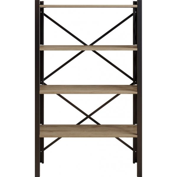 Merkel bokhylle - Valnøtt/svart Merkel bokhylle - Valnøtt/svart