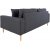 Lido 2,5-seters sofa - Mørkegrå