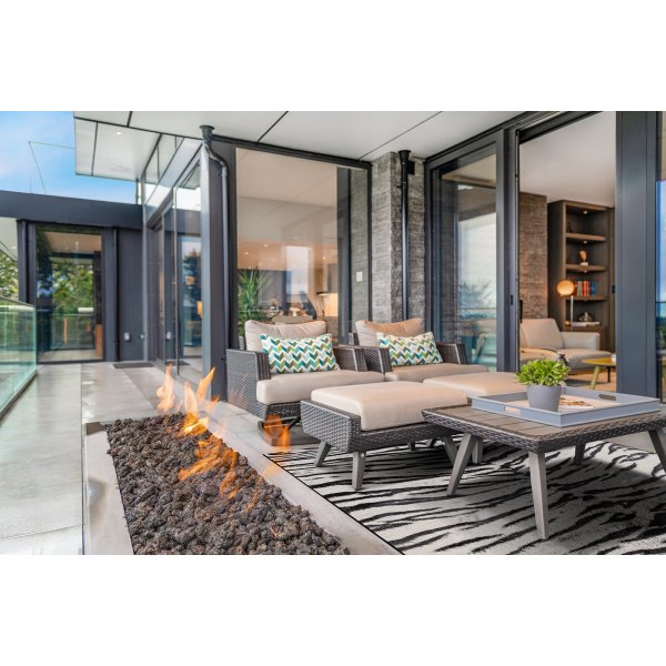 Domani Tiger flatvevd teppe S�lv