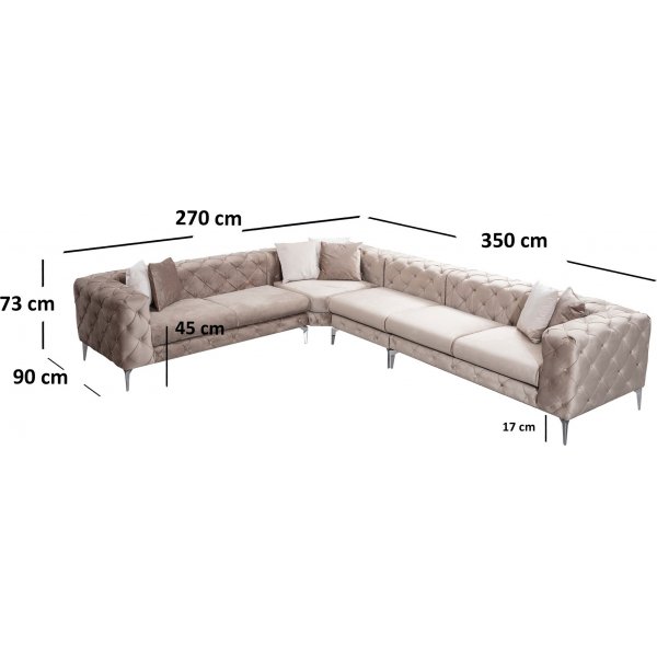 Como hj�rnesofa - Beige