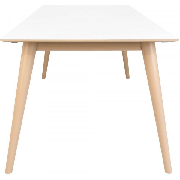 K�benhavn Spisebord - Hvit/Natur - 195/285x90