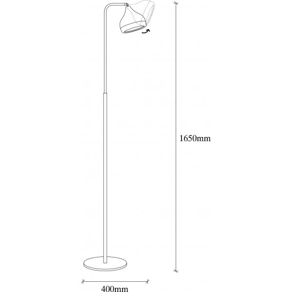 Yildo gulvlampe 1 - Svart/kobber Yildo gulvlampe 1 - Svart/kobber