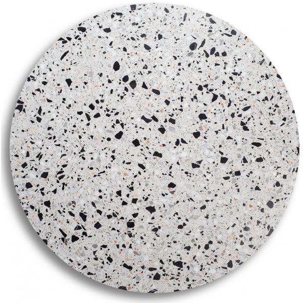 SOHO spisebord �105 cm - Matt svart kryssfot / Terrazzo Cosmos
