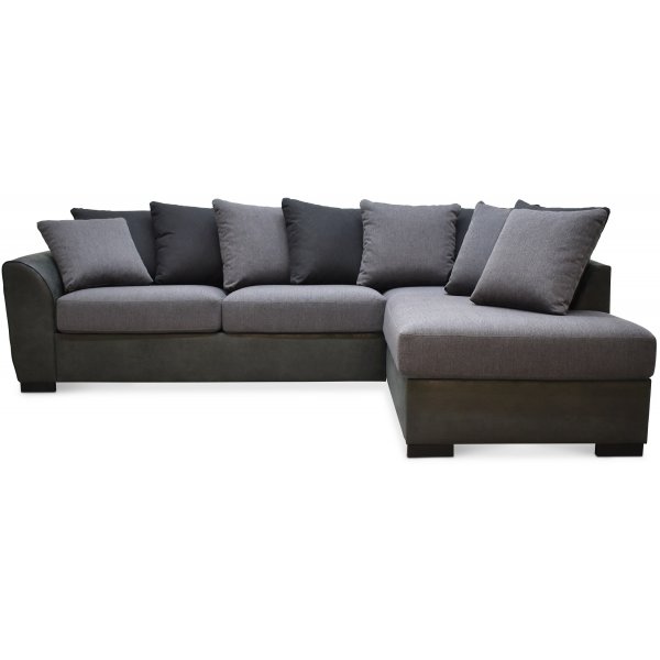 Delux sofa med åpen ende høyre - Grå/Antrasitt/Vintage Delux sofa med åpen ende høyre - Grå/Antrasitt/Vintage