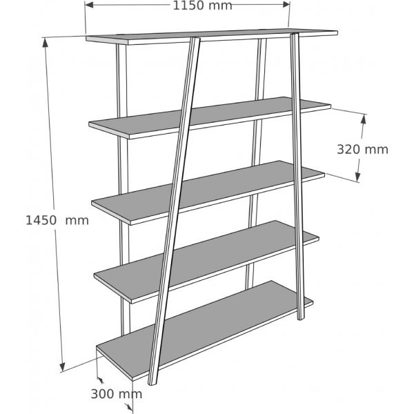 Sofie bokhylle - Furu