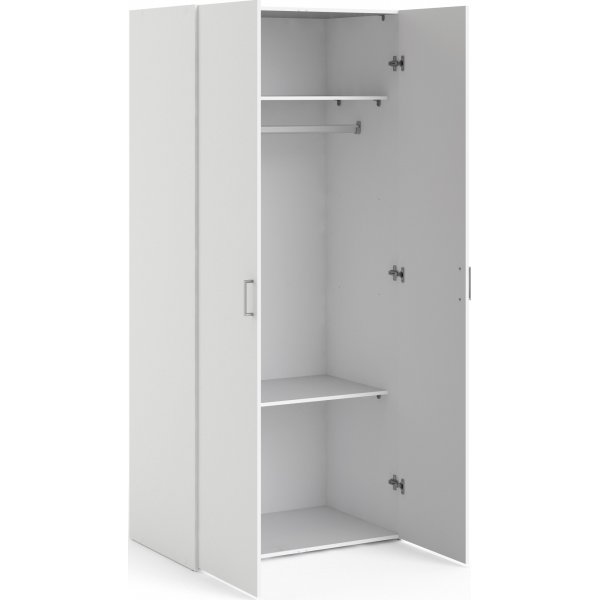 Romgarderobe med 2 dører - Hvit Romgarderobe med 2 dører - Hvit