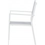 Spisegruppe med 6 stoler og spisebord 205 x 90 cm gr/hvit - Copacabana