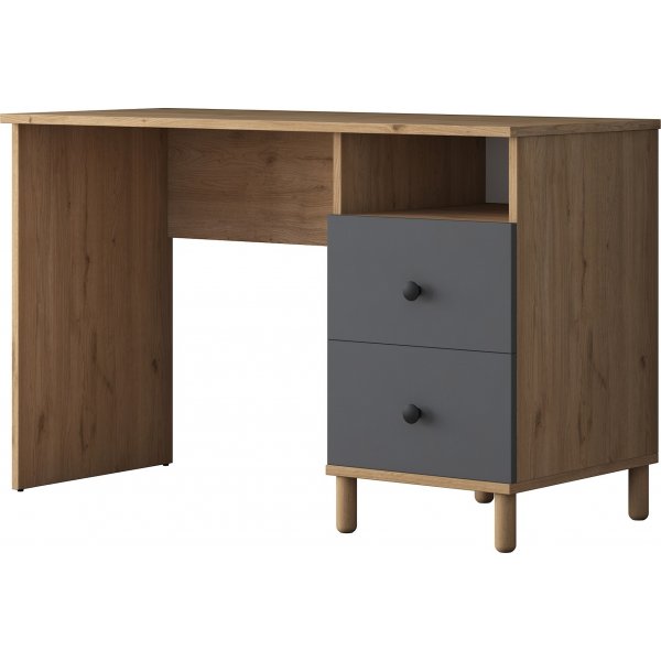 Hanna skrivebord med hyllesystem 15, 120 x 50 cm - Valnøtt/antrasitt Hanna skrivebord med hyllesystem 15, 120 x 50 cm - Valnøtt/antrasitt