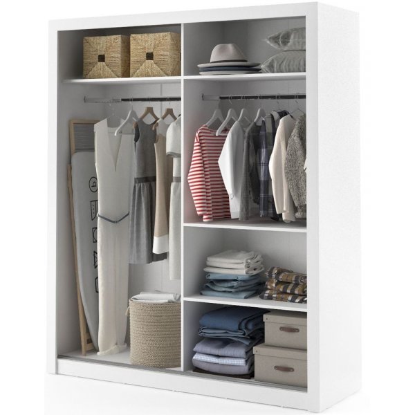 Mervyn garderobe - Hvit