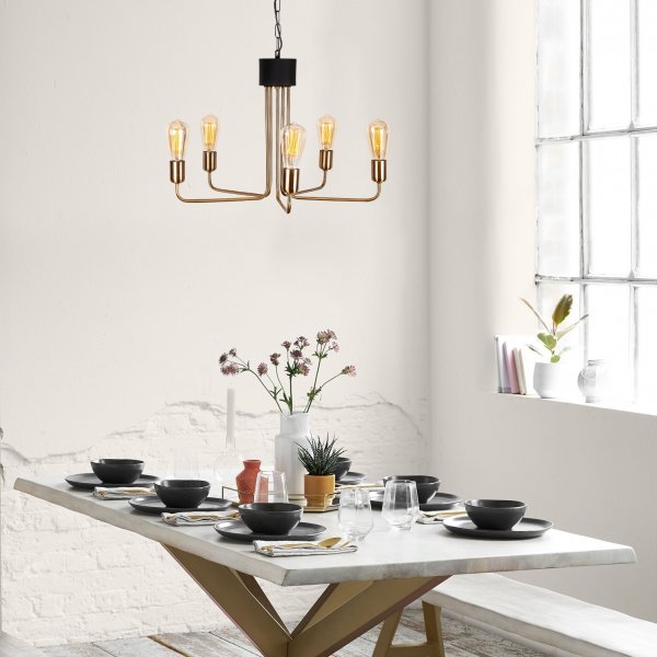 Mum taklampe 3491 - Gull/sort